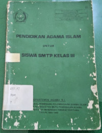 Image of PENDIDIKAN AGAMA ISLAM UNTUK SISWA SMP KELAS III